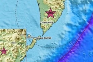 Un terremoto de magnitud 6,9 sacudió este viernes el sur de la península de Kamchatka