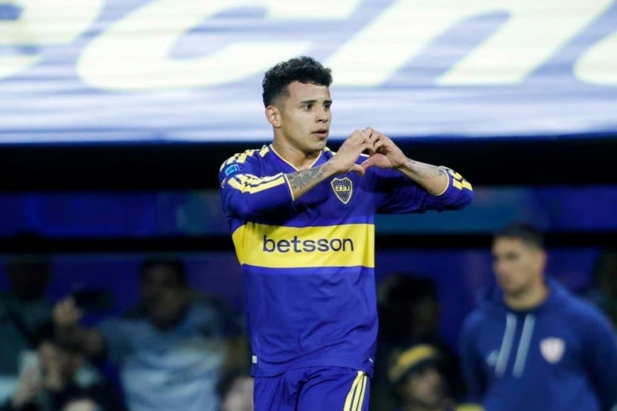 Leonel Flores, autor del segundo gol de Boca.