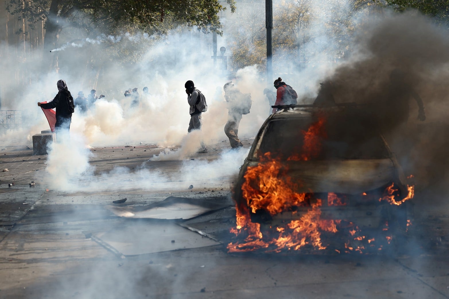 La Plaza de la República como punto neurálgico de la protesta.