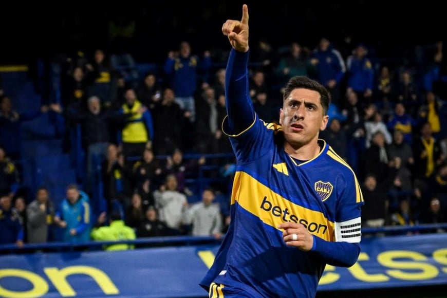 Miguel Merentiel, autor del primer gol de Boca.
