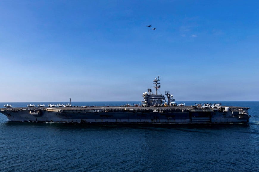 FILE PHOTO: The U.S. Navy Nimitz-class aircraft carrier USS Abraham Lincoln sails in support of the Operation Epic Fury attack on Iran from an undisclosed location March 3, 2026. U.S. Navy/Handout via REUTERS
THIS IMAGE HAS BEEN SUPPLIED BY A THIRD PARTY/File Photo