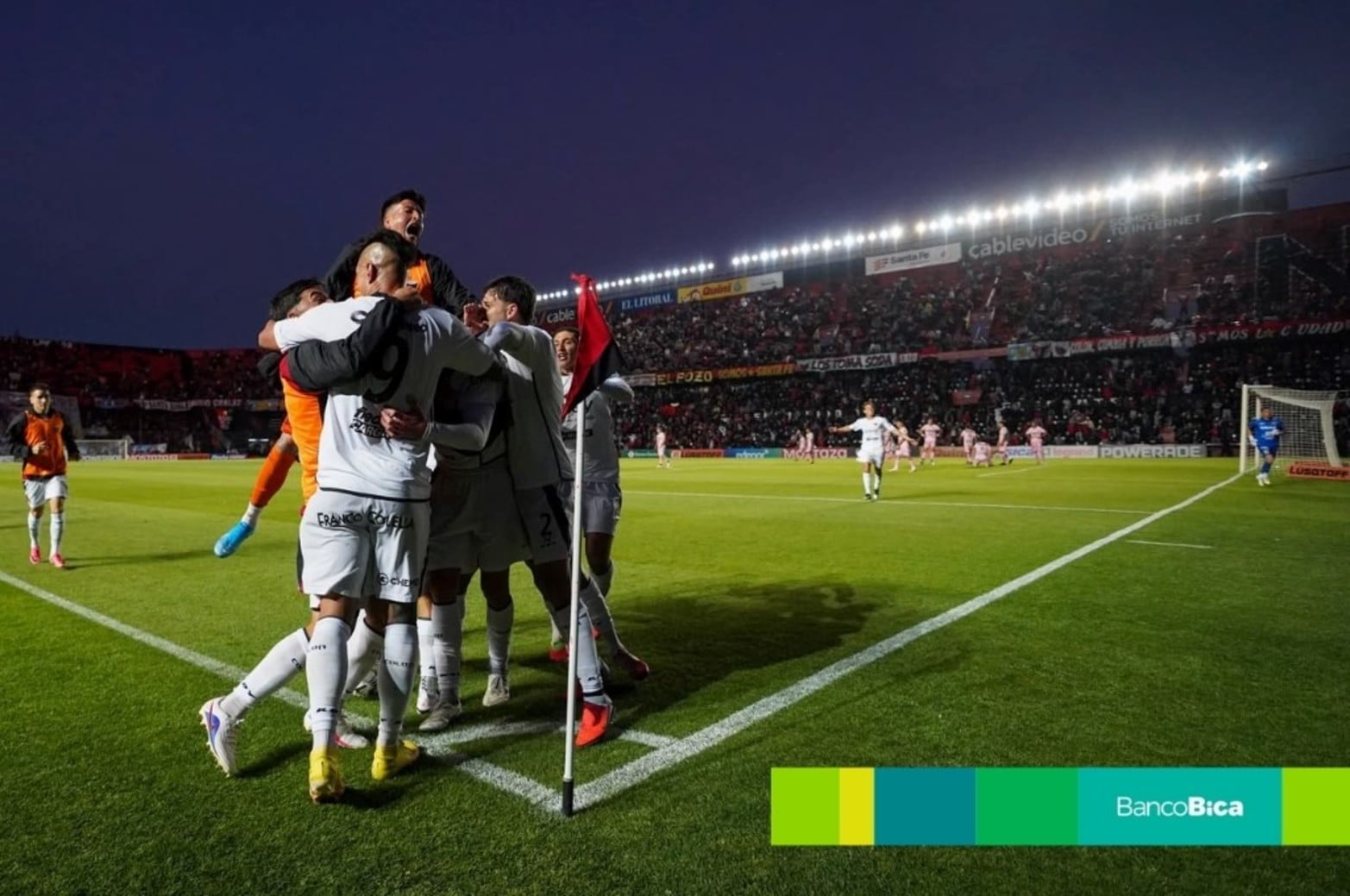 El festejo del segundo gol.