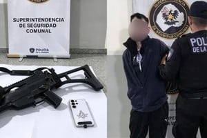 Detuvieron a un ladrón con 11 antecedentes que robaba con una réplica de ametralladora.