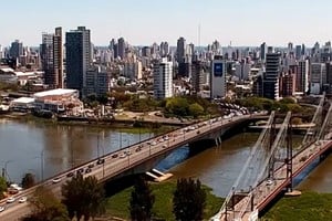 La imagen fue capturada desde las cámaras de El Litoral, que muestran las condiciones del tránsito