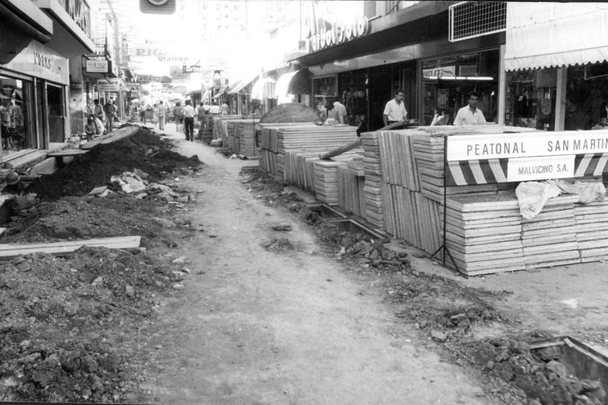 En obras, en la década del 80.