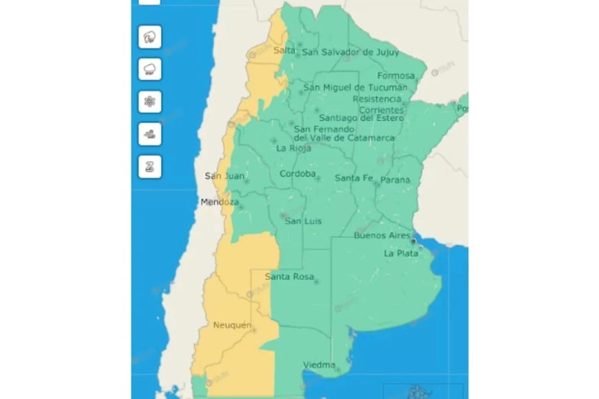 Se esperan precipitaciones de distinta intensidad en varias regiones del país.