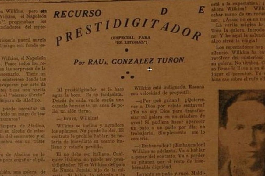 Una participación del poeta en El Litoral. Foto: Archivo