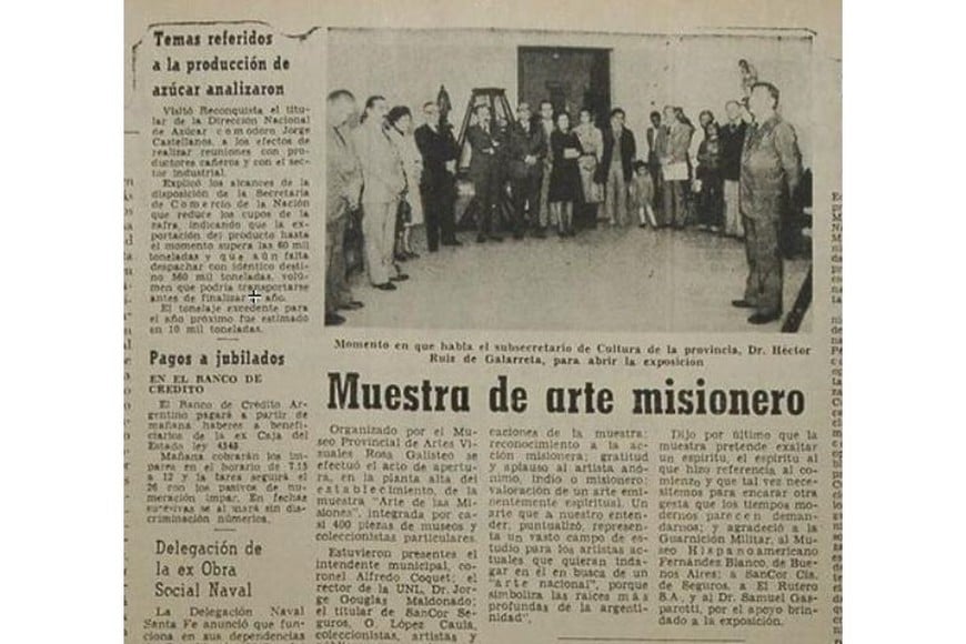 La referencia del diario a la muestra. Foto: Archivo El Litoral