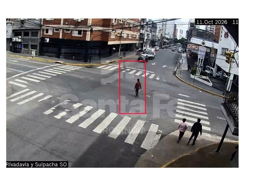 Las cámaras del sistema Lince registraron distintos puntos del recorrido del sospechoso tras el robo a la heladería.