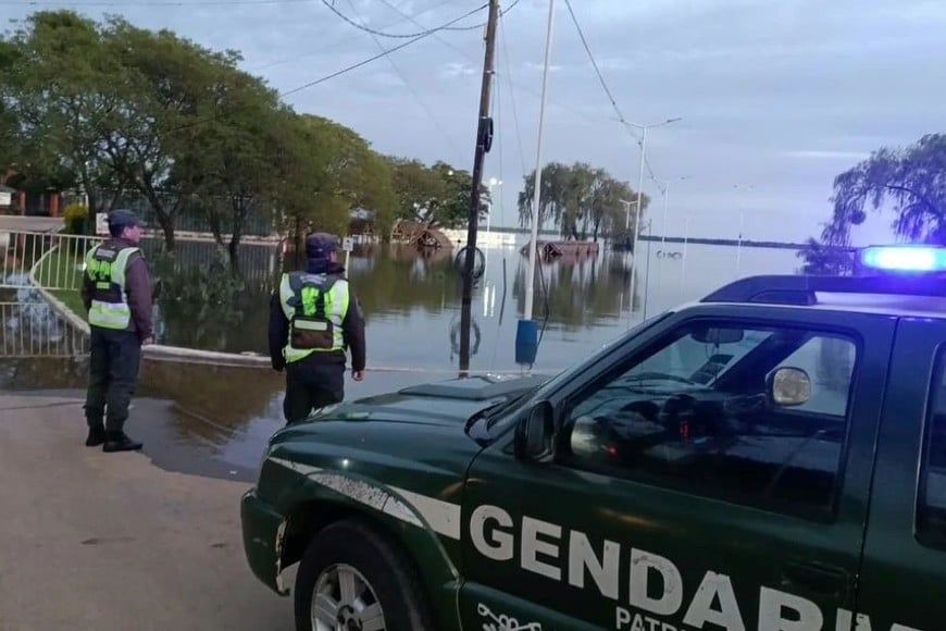 Eel avance del agua obligó a los habitantes a reorganizar sus actividades y buscar alternativas Créditos: Agencia Federal de Emergencias