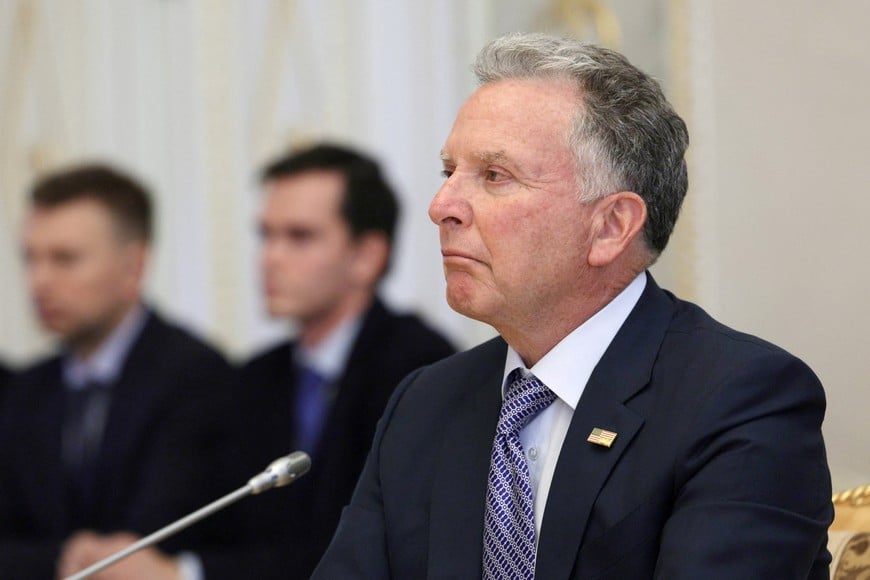 US special envoy Steve Witkoff attends a meeting with Russian President Vladimir Putin at the Constantine Palace in Saint Petersburg, Russia, October 21, 2026. Sputnik/Kristina Solovyova/Pool via REUTERS ATTENTION EDITORS - THIS IMAGE WAS PROVIDED BY A THIRD PARTY.