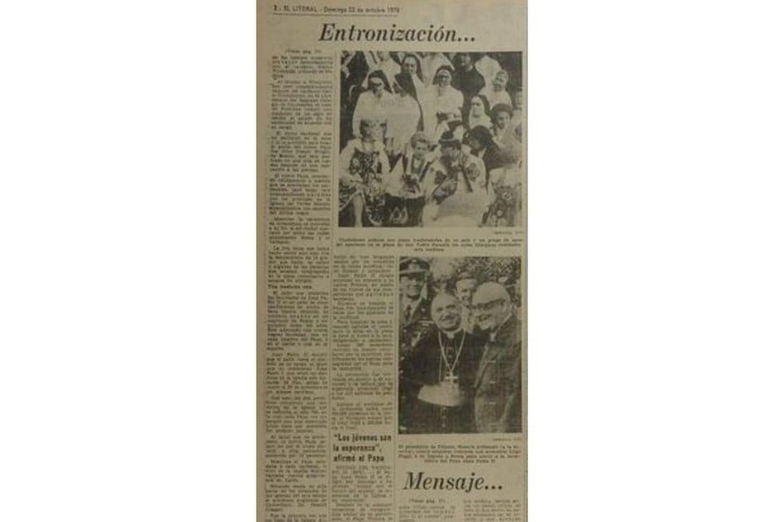 Parte de la cobertura de El Litoral, 22 de octubre de 1978. Foto: Archivo