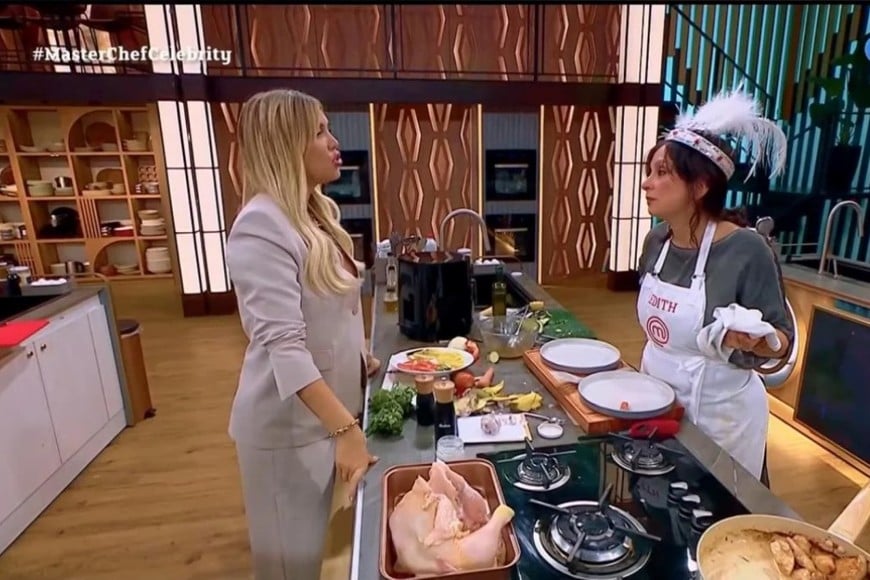 Wanda Nara protagonizó un tenso intercambio con Edith Hermida en MasterChef Celebrity.