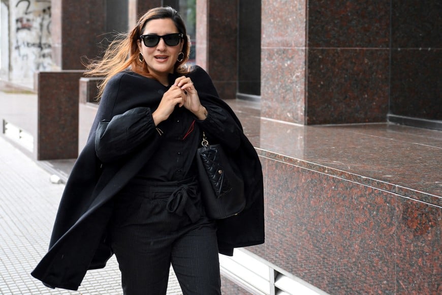 Jana Maradona, daughter of late Argentine soccer legend Diego Maradona, arrives at the San Isidro court before a hearing concluding the closing-argument phase of Maradona's death trial, in San Isidro, on the outskirts of Buenos Aires, Argentina, October 21, 2026. REUTERS/Pedro Lazaro Fernandez