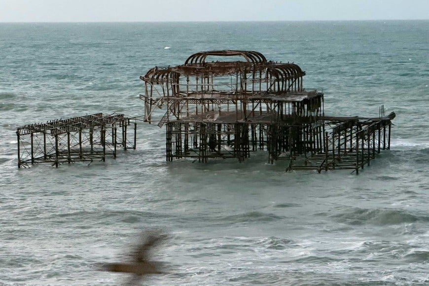 La estructura que cedió al temporal, antes de la tormenta.