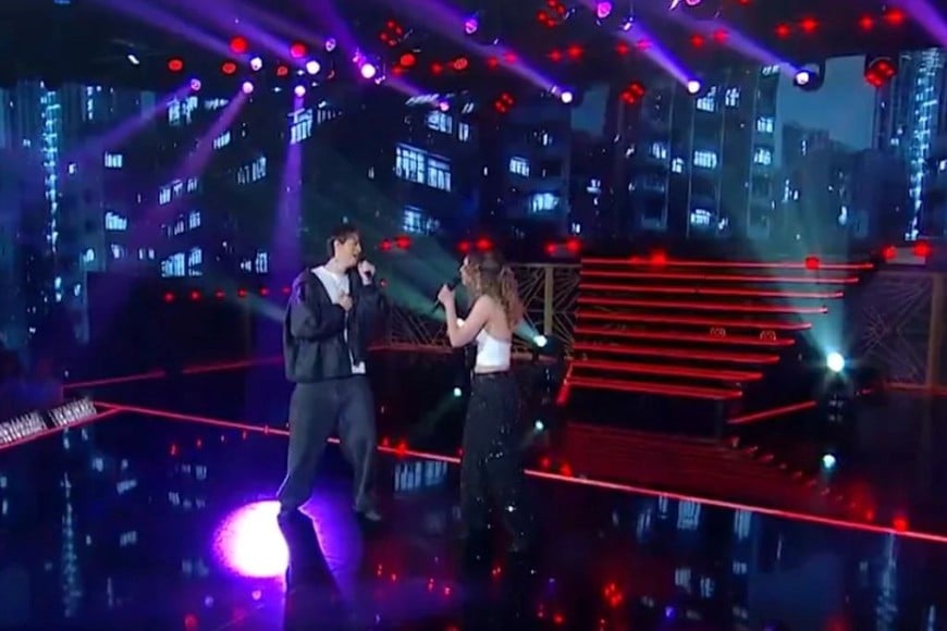 Dante Ortega junto a Carolina Zbogar
