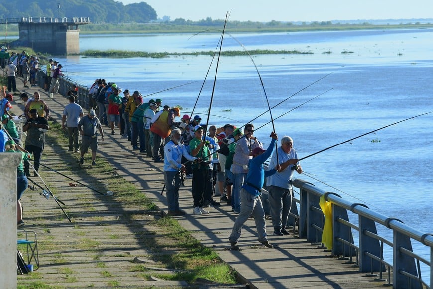 Unos 180 pescadores participarán de la competencia este domingo en Santa Fe. Crédito: Flavio Raina.