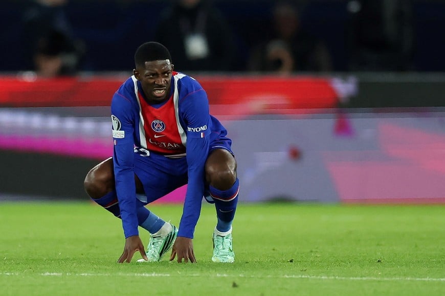 Soccer Football - UEFA Champions League - Paris St Germain v FC Barcelona - Parc des Princes, Paris, France - October 20, 2026
Paris St Germain's Ousmane Dembele reacts REUTERS/Stephane Mahe