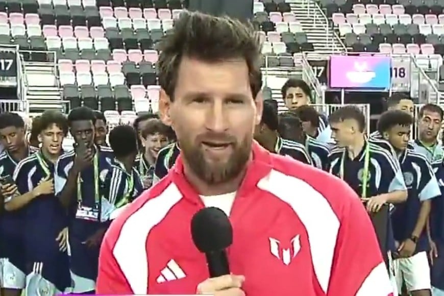 Messi y un mensaje para los jóvenes participantes.