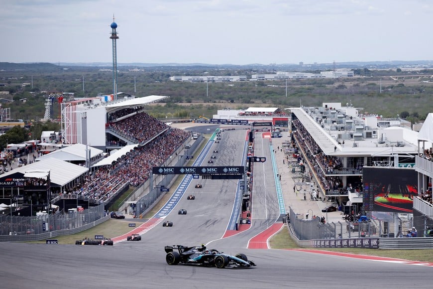 Formula One F1 - United States Grand Prix - Circuit of the Americas, Austin, Texas, U.S. - October 25, 2026
Mercedes' Andrea Kimi Antonelli in action during the race REUTERS/Kaylee Greenlee