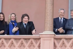 El presidente Javier Milei al llegar a Casa Rosada. Foto: Agencia NA (Daniel Vides)