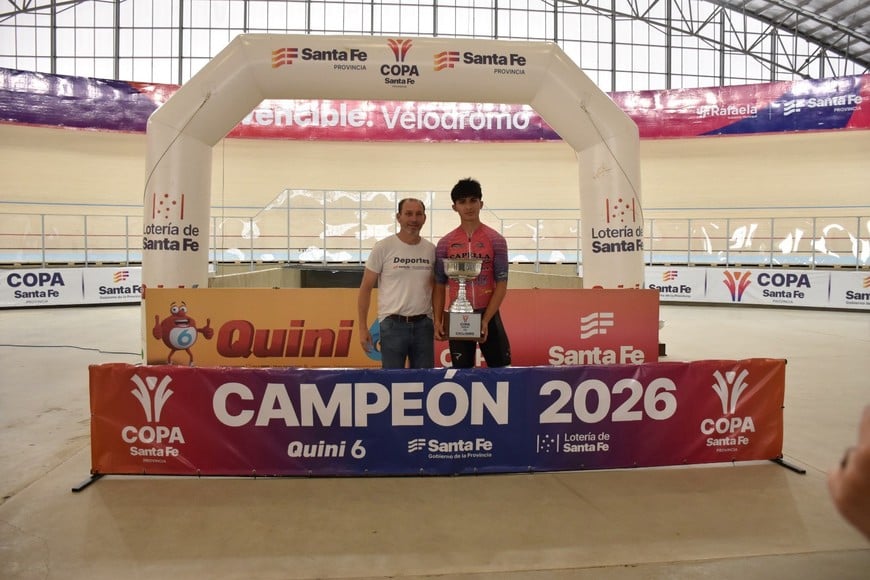 Campeón de la categoría Varones Elite y Junior durante la última fecha del certamen provincial. Crédito: Tomás Bertero.