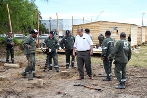 El intendente Poletti este martes en el el Centro Integral de Asistencia. Crédito: Municipalidad