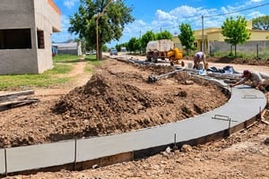 Construyen cerca de 1.000 metros cuadrados de cordón cuneta en Santa Margarita