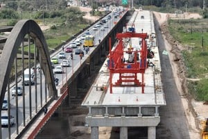 La obra del nuevo Puente Carretero ingresa en su etapa final. Crédito: Fernando Nicola