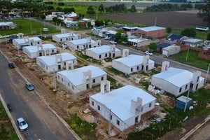 Bigand: sortearon 20 viviendas que tienen un avance de obra del 80 %