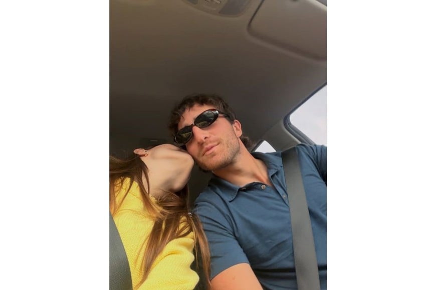 Valentín Yankelevich junto a su novia Alfonsina Servent.
