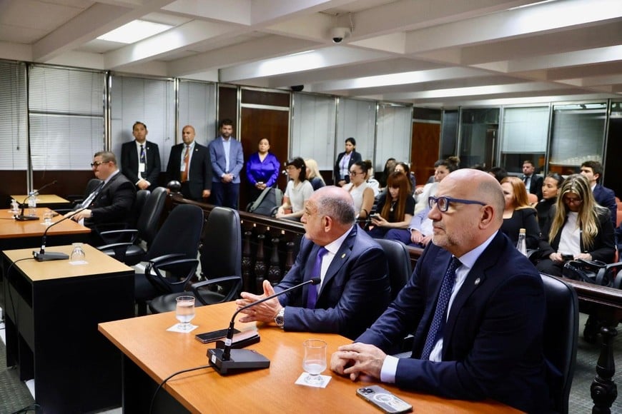 El jurado de Enjuiciamiento del Consejo de la Magistratura este jueves.