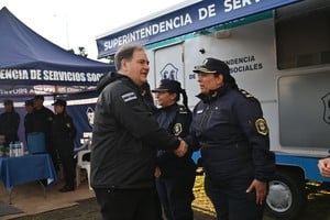 Javier Alonso durante una peregrinación anterior a Luján, en el marco del operativo de seguridad.