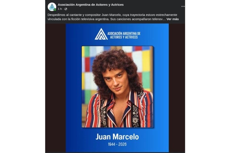La noticia fue confirmada por la Asociación Argentina de Actores y Actrices