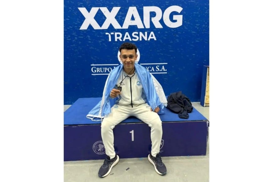 Cedrez se consagró campeón mundial de pelota paleta con la Selección Argentina, en la especialidad Pelota Cuero Trinquete. Foto: Gentileza.