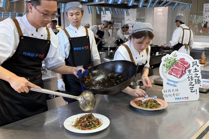 La carne argentina busca ganar espacio en restaurantes y escuelas de gastronomía de China