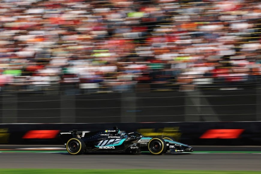 Russell mostró un gran ritmo con su Mercedes y promete dar pelea en la clasificación del Gran Premio de México.