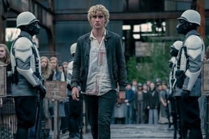 Joseph Zada como Haymitch, en la Cosecha del Vasallaje de los Veinticinco. Foto: Gentileza Lionsgate