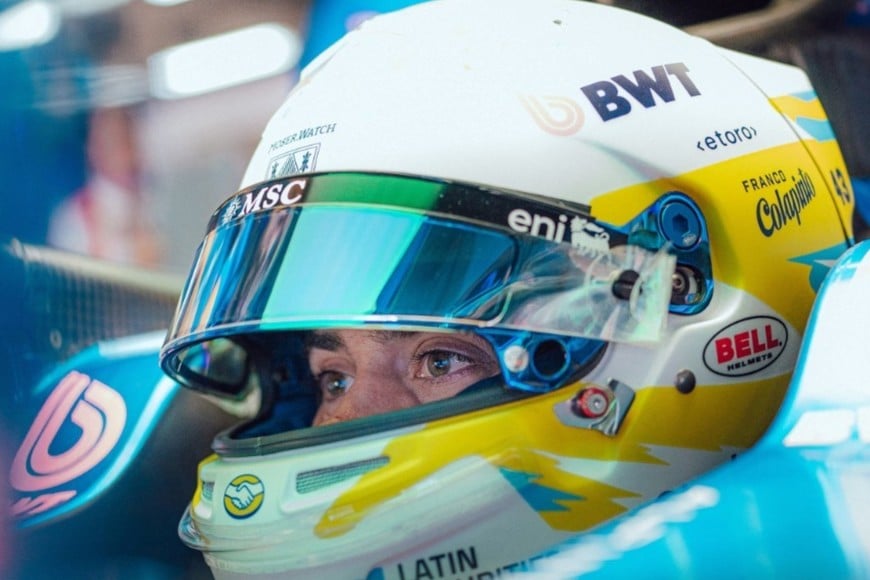 Con un registro de 1:18.652, Colapinto buscó afinar la puesta a punto de su Alpine a una vuelta de cara a la sesión de clasificación.