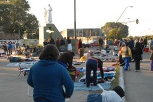 Puesteros del trueque protestan por sus fuentes laborales