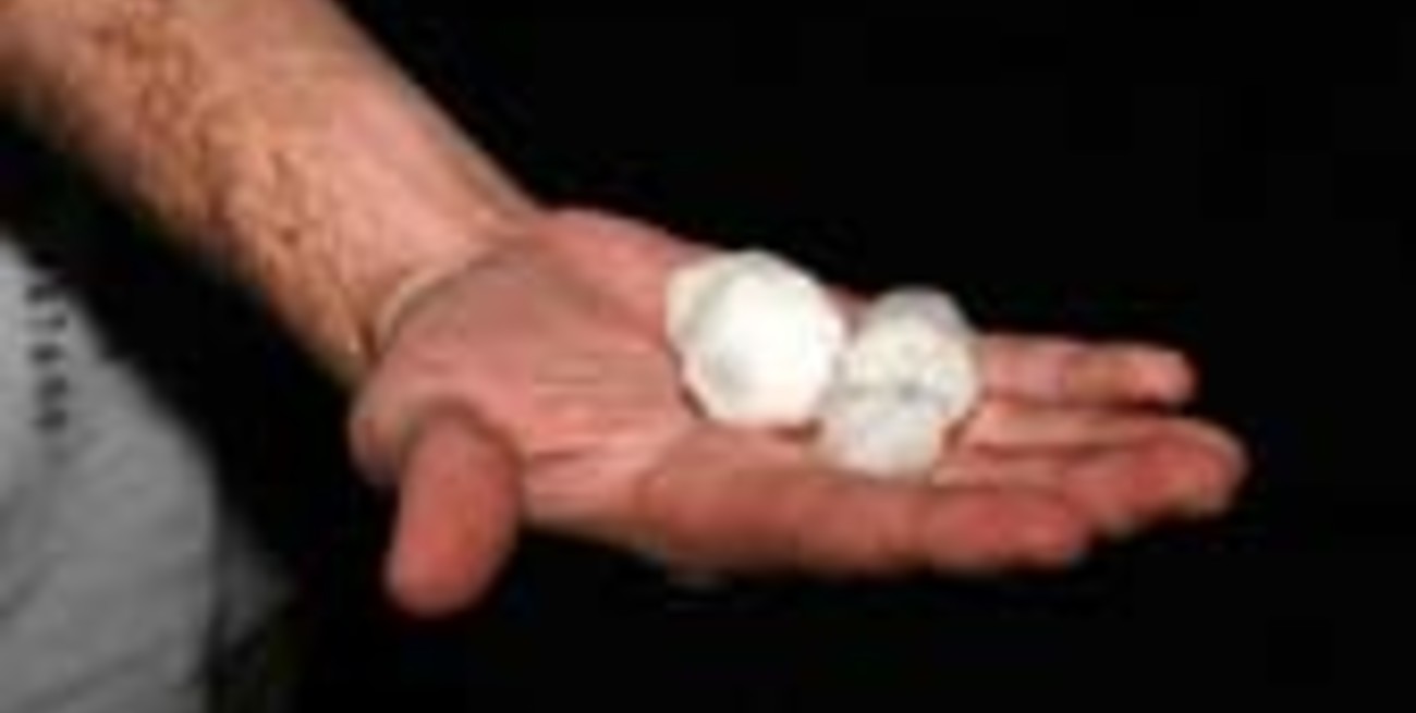 Un lector reportó el granizo caído