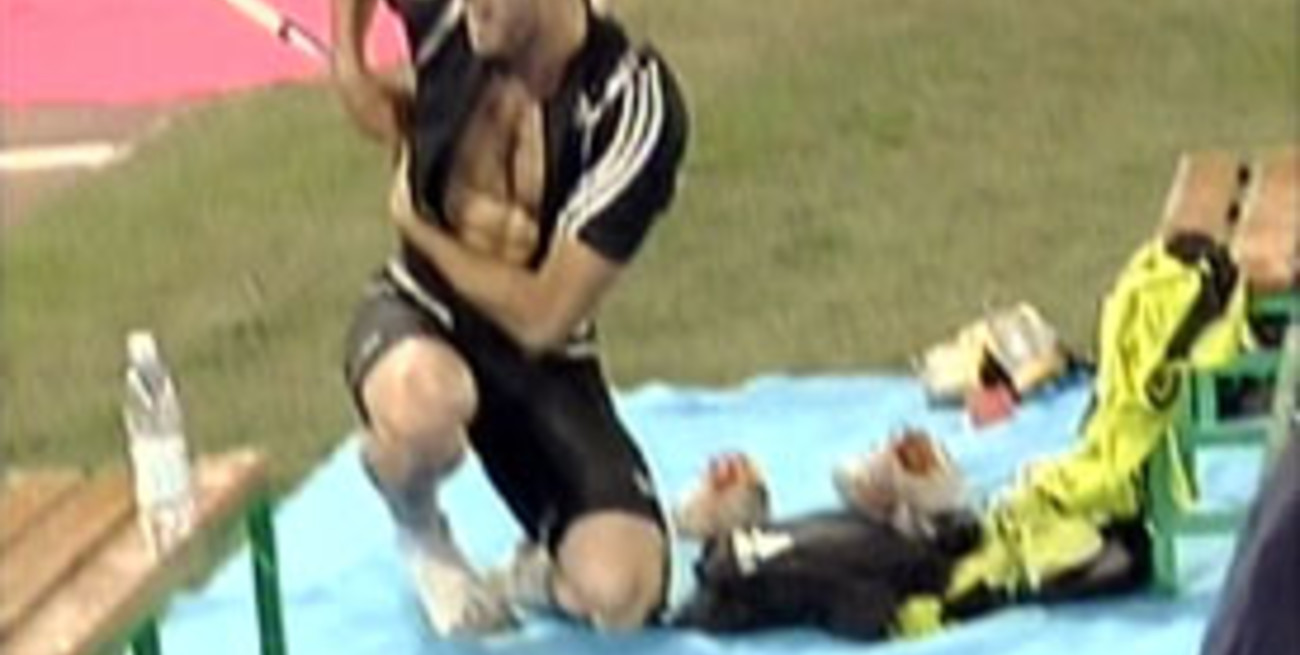 Saltador francés herido por una jabalina