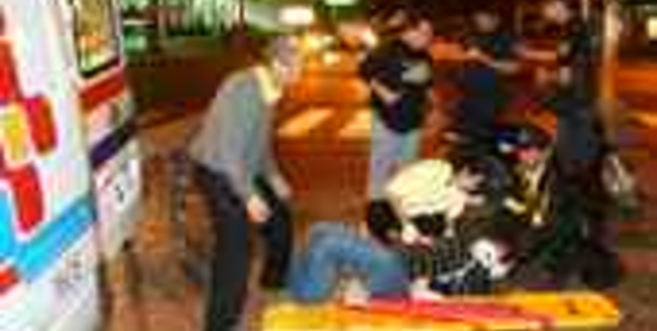 Motociclista accidentada