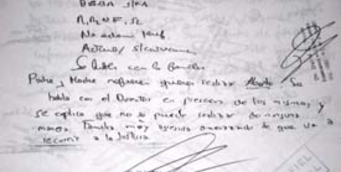 Caso Acevedo: el pedido de aborto estaba hecho 