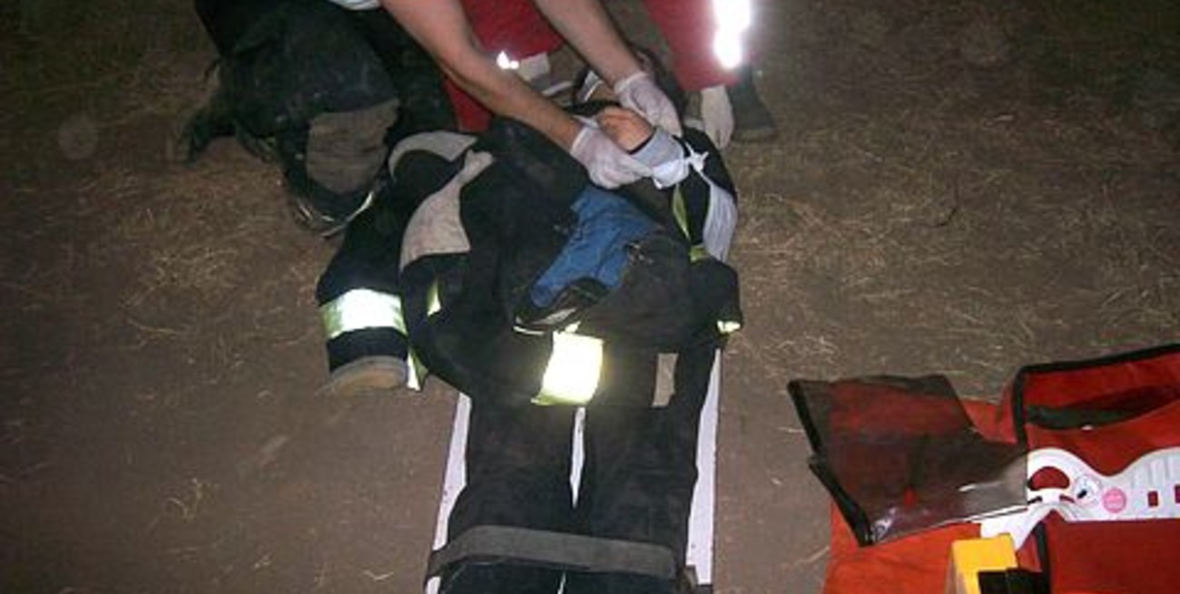 Un vuelco y cuatro muchachos afortunados