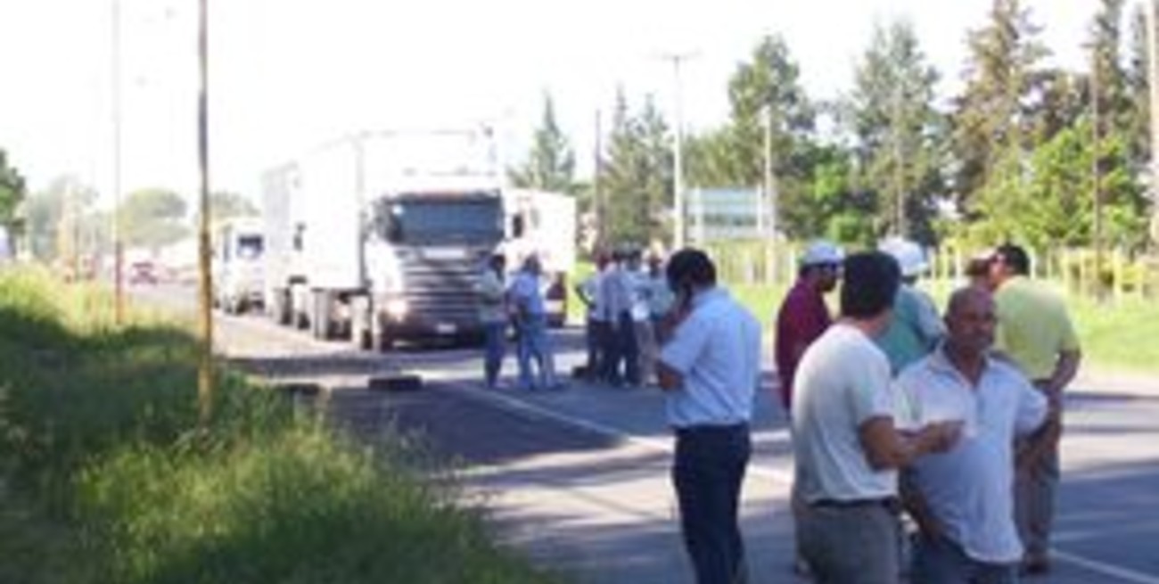 Cortan la ruta en San Justo