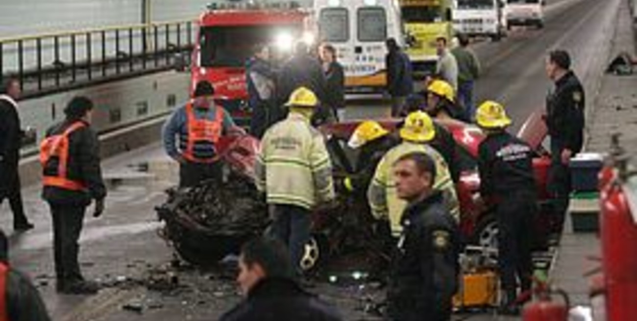 Dos muertos en un choque en el túnel