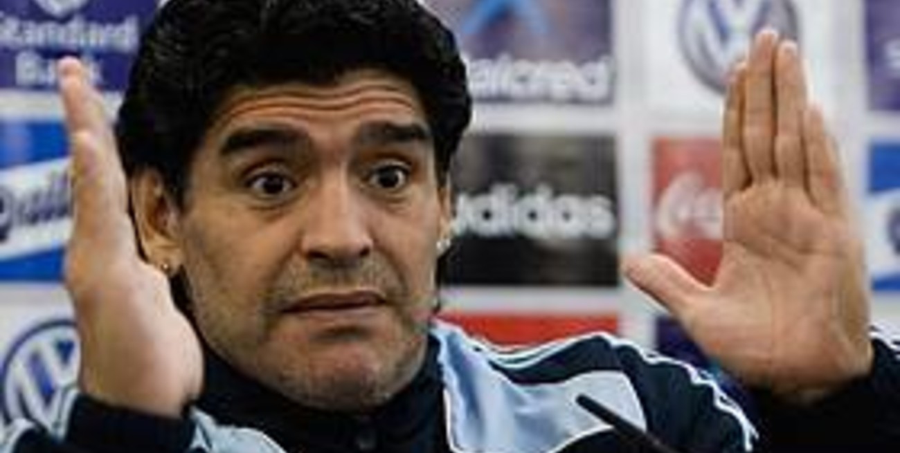 De muy buen humor, Diego se mostró tranquilo a horas del debut en la selección