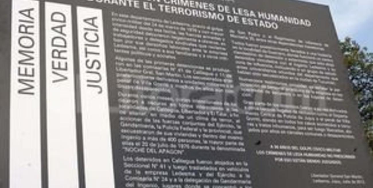 Ledesma quiere que saquen el cartel que los acusa de colaborar con la dictadura