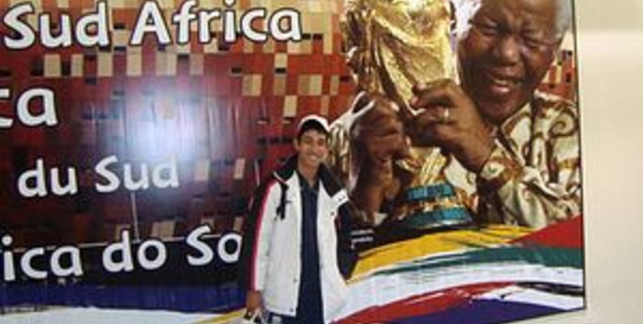 Nahuel, uno de los hinchas santafesinos en Sudáfrica